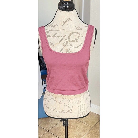 Women’s Tank Top Size XS Cropped Ribbed Sleeveless Activewear Running Jogging - Picture 4 of 10